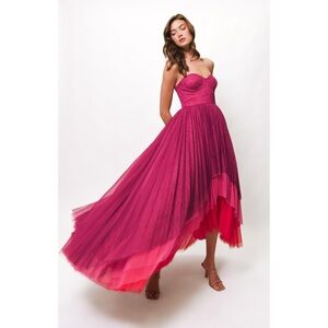 Hutch | Calloway Strapless Bustier Tulle Strapless Maxi Gown Dress ~ US 6